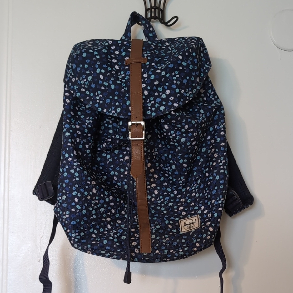 Herschel Supply Company Navy and Teal Patterned Backpack